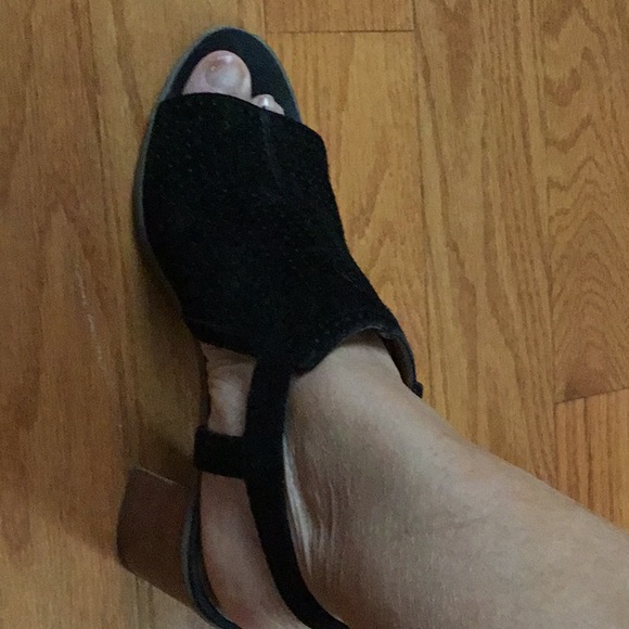 **SALE** Franco Sarto black suede-like size 8M - Picture 6 of 6